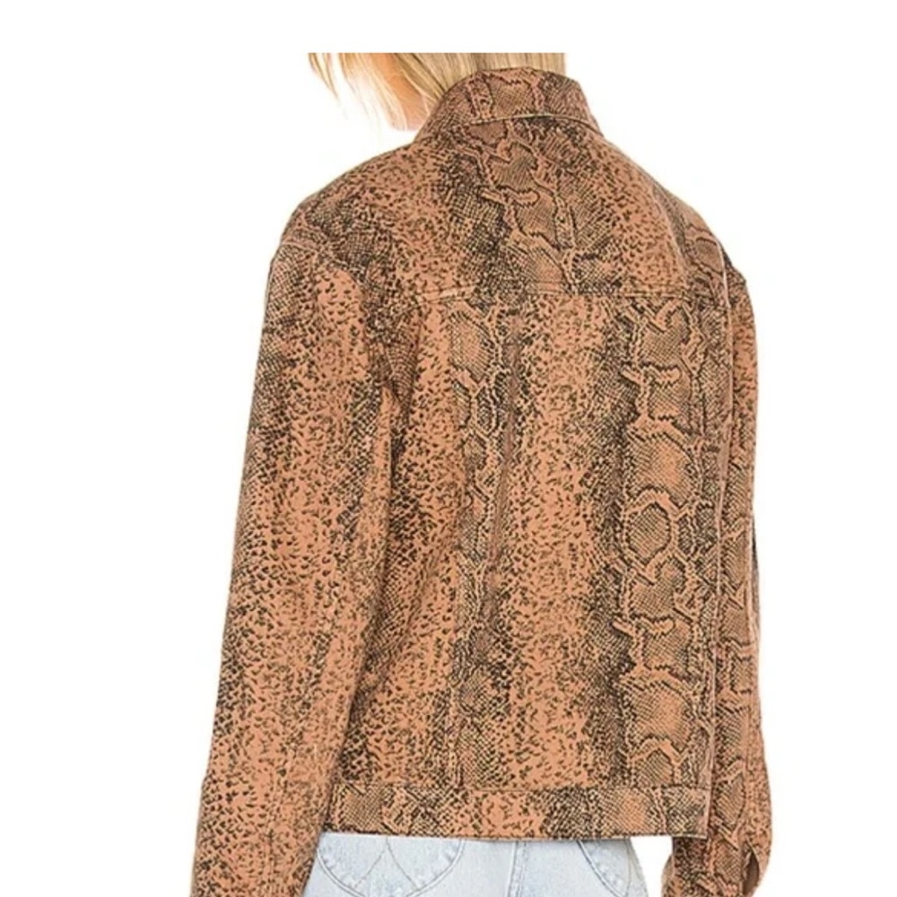 Free People Snake Print Trucker Jacket - Picture 3 of 13